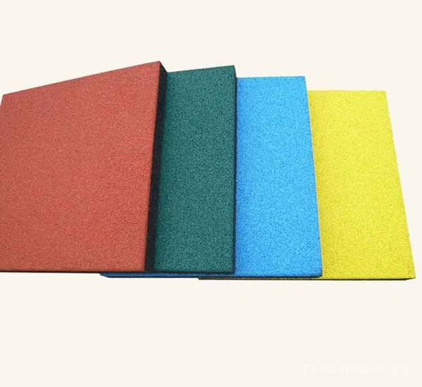 Thảm cao su tấm màu trơn ngoài trời 1m2 Thảm cao su tấm màu trơn ngoài trời 1m2